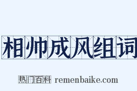 相帅成风组词是什么意思的图片